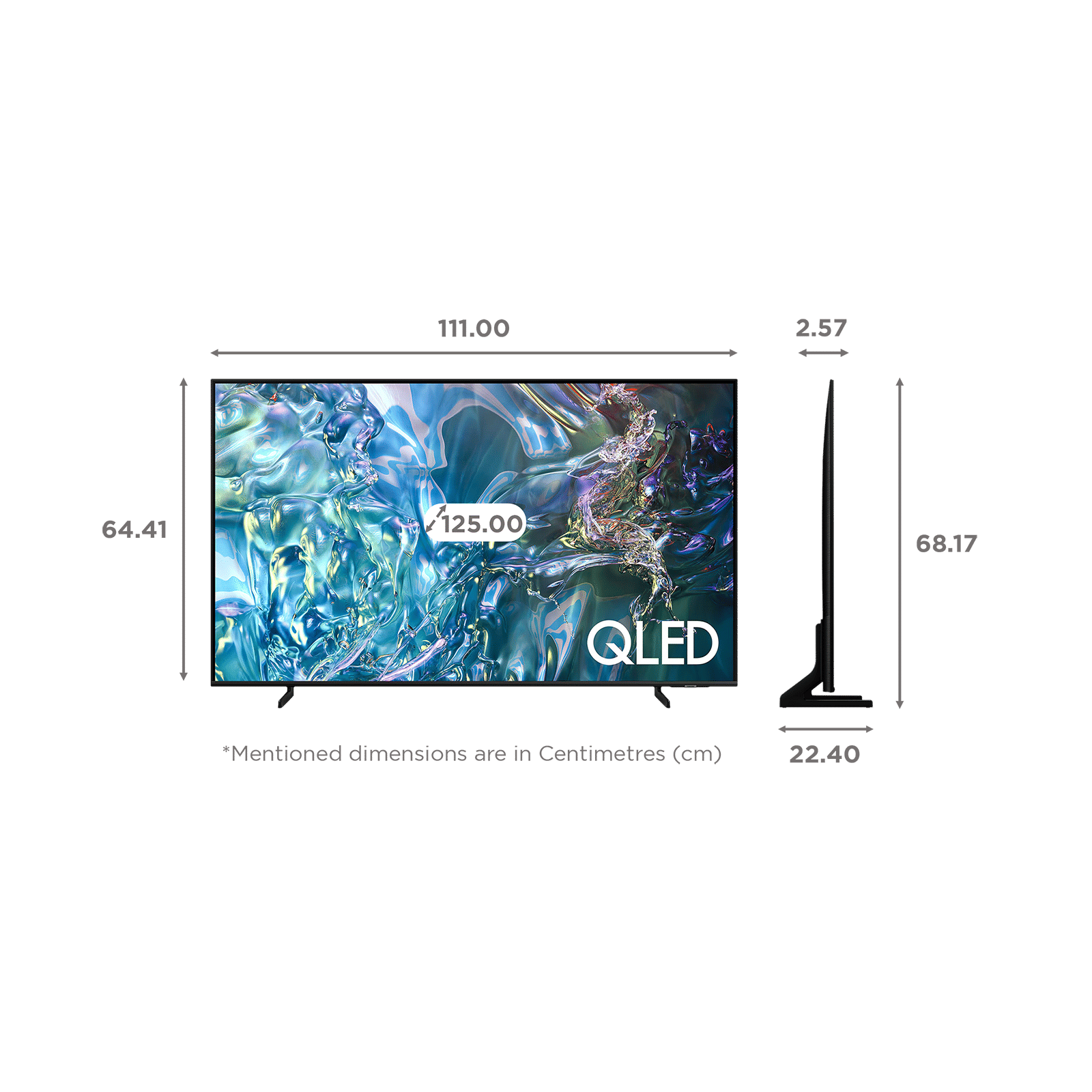 Buy SAMSUNG Q60D 125 cm (50 inch) QLED 4K Ultra HD Tizen TV with Quantum HDR Online Croma